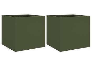 vidaXL Donice, 2 szt., oliwkowa, 32x30x29 cm(SKU:841542)