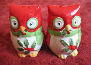 Sowy - Sól i pieprz - 7 x 5 x 5 cm - solniczka i pieprzniczka