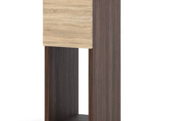 szafka nocna stolik do sypialni wąski z szufladą 20cm dąb wenge sonoma