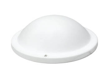 Plafon Peill & Putzler – Niemcy, lata 70., szkło opalowe, 40 cm, 3×E27