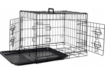 Klatka kennelowa XL dla psa metalowa 92,5x57,5x64 cm | transporter kojec ja