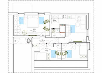 Mieszkanie na poddaszu, możliwe 4 pokoje, 64m2, Czuby