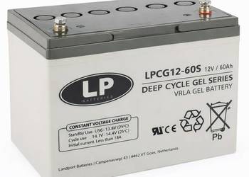 AKUMULATOR ŻELOWY LP DEEP CYCLE seria LPCG60 12V60Ah do skutera wózka inwal