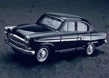 Czarna Volga GAZ-21 klasyczny model samochodu do zabawy
