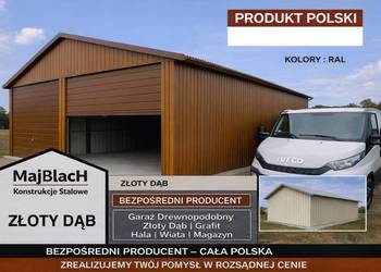 Kolor Złoty Dąb|Garaż Blaszany|TANIE GARAŻE |Montaż Gratis – Maj-BlacH