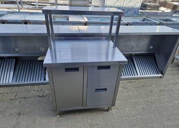 Stół Gastronomiczny Drzwi Otwierane Szuflady z Nadstawką