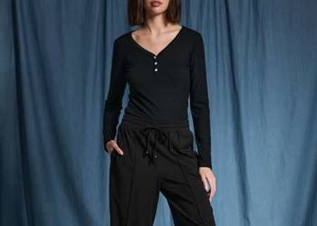 czarna bluzka xxs 32 sinsay