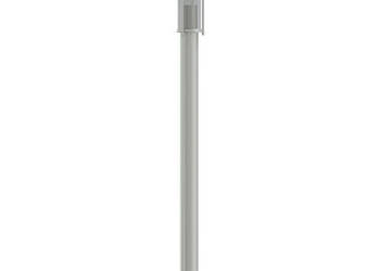 Lampy ogrodowe na słupku 3 szt. srebrne 100 cm stal WM-4006352