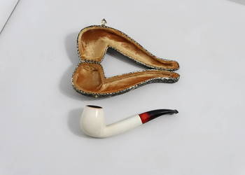 Stara Fajka Kolekcjonerska Z Etui Pianka Morska Meerschaum Vintage