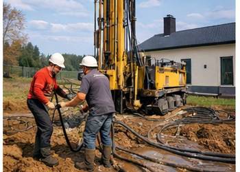 odwierty pod pompę ciepła gruntowa pompa gruntowe pompy ciepła Sieradz