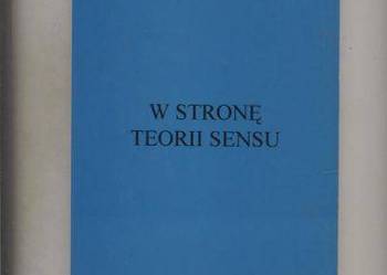W stronę teorii sensu - Żukrowska - ( Książka bez sensu )
