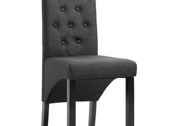 Krzesła stołowe 4 szt. ciemnoszare obite tkaniną WM-276965