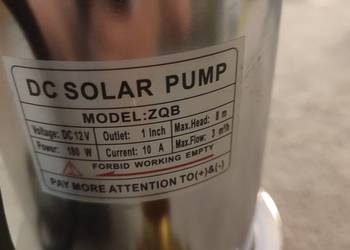 Pompa zanurzeniowa DC Solar Pump ZQB 12V 180W – nowa