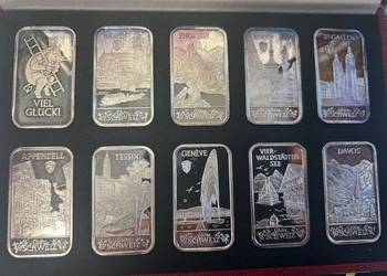 Ekskluzywny zestaw 10 srebrnych sztabek 1 uncja – Szwajcarska jakość!