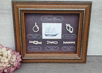 Marynistyka żeglarstwo węzły żeglarskie 33x28cm