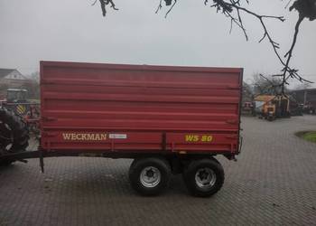 Przyczepa rolnicza  tandem 8 ton wywrotka na tył sprowadzona