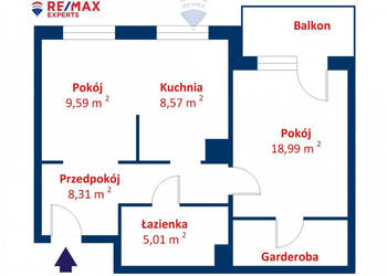2 pokoje balkon komórka Wilczak – blisko Cytadeli