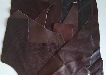 Skóra (492 g) Licowa Włoska duże średnie i małe kawałki Brązowy Ciemny