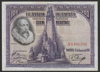 HISZPANIA 100 PESET 1928