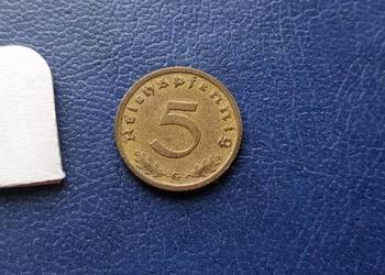 Stare monety 5 reichsfenig 1939 G Niemcy