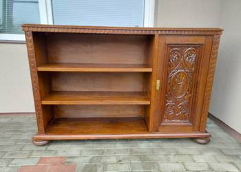 Stara dębowy regał szafka rzeźbiona E234