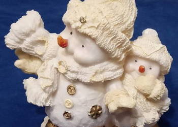 Figurka świąteczna - dwa bałwanki