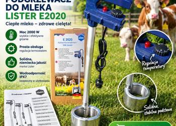 Podgrzewacz do mleka Lister E2020 2000W z termostatem