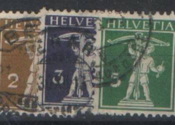 Zn.  Szwajcaria Mi  111 III, 2 II, 3 I  kas 1909