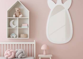 Lustro dekoracyjne ścienne dla dziecka w ramie mdf - JEDNOROŻEC