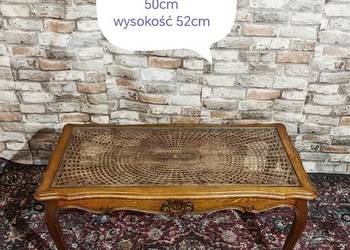 Stolik kawowy z rafią/ ludwik