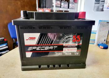 Akumulator 55Ah 460A EN  SPECBAT PRAWY PLUS wysoki