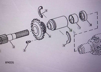 John Deere R127715/tulejka/John Deere 4555/4755/4955 Nr części R127715 Pas…
