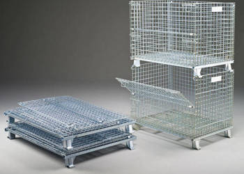 Nowy gitterbox składany, Kosz siatkowy Uniwersalny pojemnik magazynowy