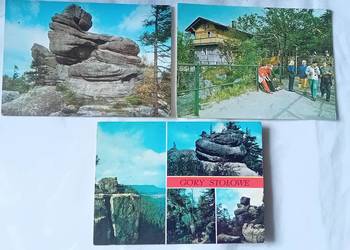 Zestaw 3 pocztówek : Góry Stołowe. KAW, 1975-82 r.