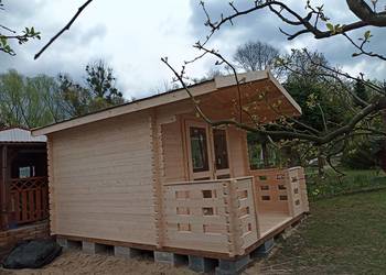 DOMEK SANDRA B Letniskowy 3,2x3,2m BAL 44mm Podłoga 28mm BEZ POZWOLENIA