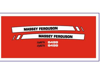 Naklejki Massey Ferguson 6499 Dyna 6 Ciągnik Traktor nalepki Komplet