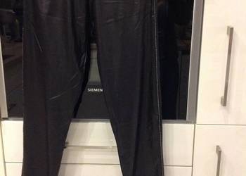 Legginsy czarne damskie ala skórzane rozm S/M NOWE