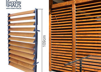 SYSTEM RUCHOME DESECZKI Stalowy 109cm SZARY