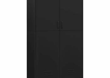 vidaXL Szafa, czarna, 90x50x180 cm, stalowa(SKU:336250)
