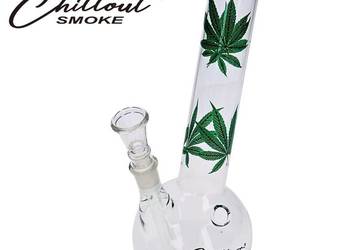 Bongo szklane Chillout Smoke 18 cm Fajka Wodna Liście Marihuany