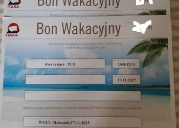 Itaka bon voucher wakacje.pl 2000 za 1850zl W-wa