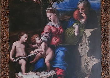 Obraz na płótnie i desce - Święta Rodzina pod dębem