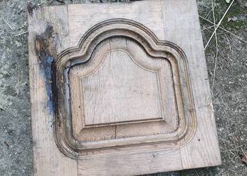 Drzwi z litego drewna stare retro od szafki kuchennej, komody, fronty, frez