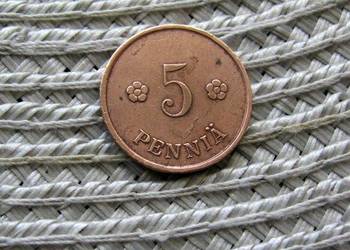 Finlandia 5 Pennia 1930r