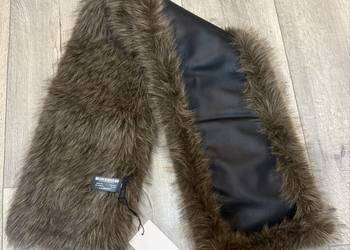 Zara/ Brązowy, futrzany kołnierz z Madrytu, futrzana etola, Nowa