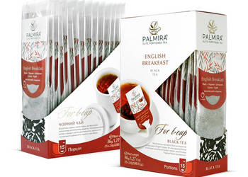 Palmira English Breakfast - luksusowa czarna herbata liściasta w saszetkach
