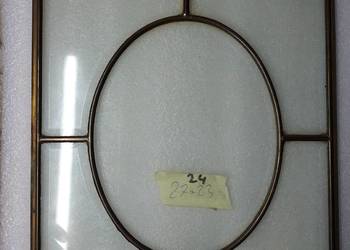 nr24 Witraż frontu starego zegara szafki szkło fazowane 23x27cm