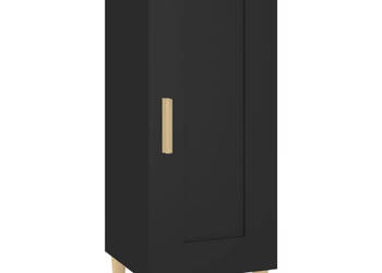Szafka czarna 345x34x90 cm materiał drewnopochodny WM-812412