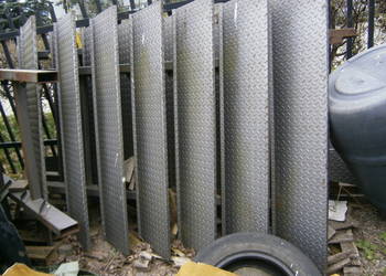 Schody stalowe z blachy ryflowanej szerokie masywne!