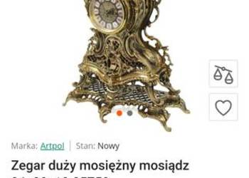Duży cieżki zegar